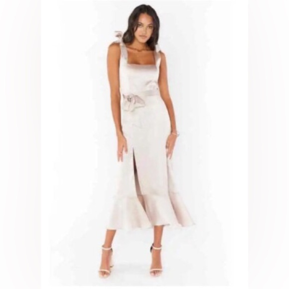 Elegant champagne Sleeveless Dress New
